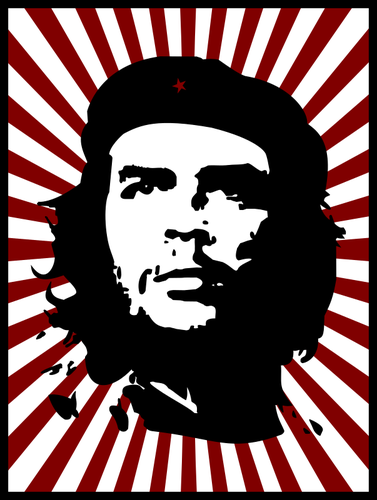 Che With Red Background Clipart
