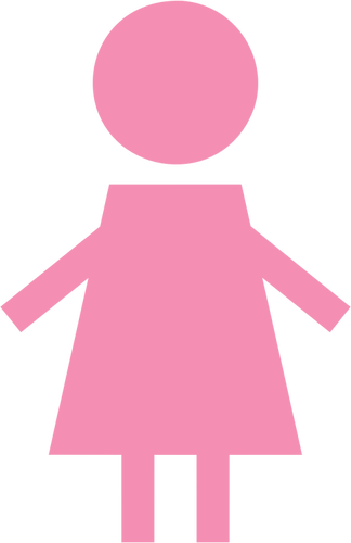 Pink Female Silhouette Clipart