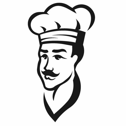 Chef Face Silhouette Clipart