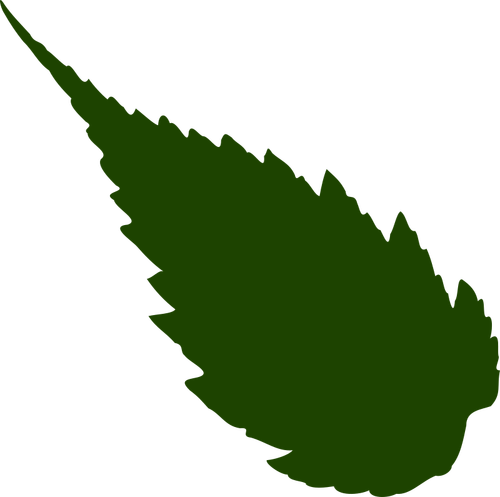 Image Of Drak Green Silhouette Of A Leaf Clipart