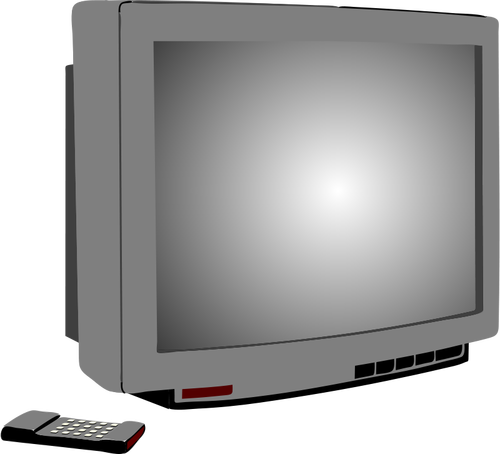 Of Silver Tv Set Clipart
