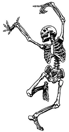 Vintage Halloween Fancy Skeleton Man Skeletons Clipart