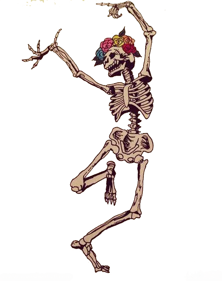 Skeleton Skull Dance Calavera Dead Hand Painted Clipart