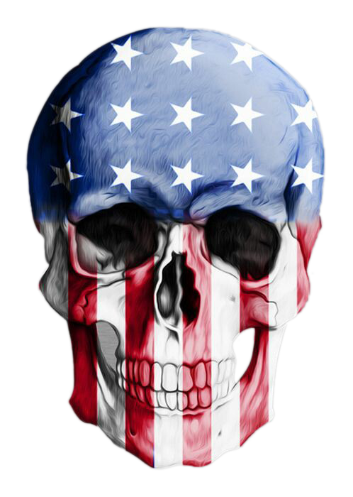 Lg United G2 Skull Color Us States Clipart