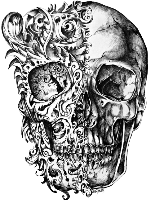 Tattoo Skull Calavera Design Drawing Cool Clipart