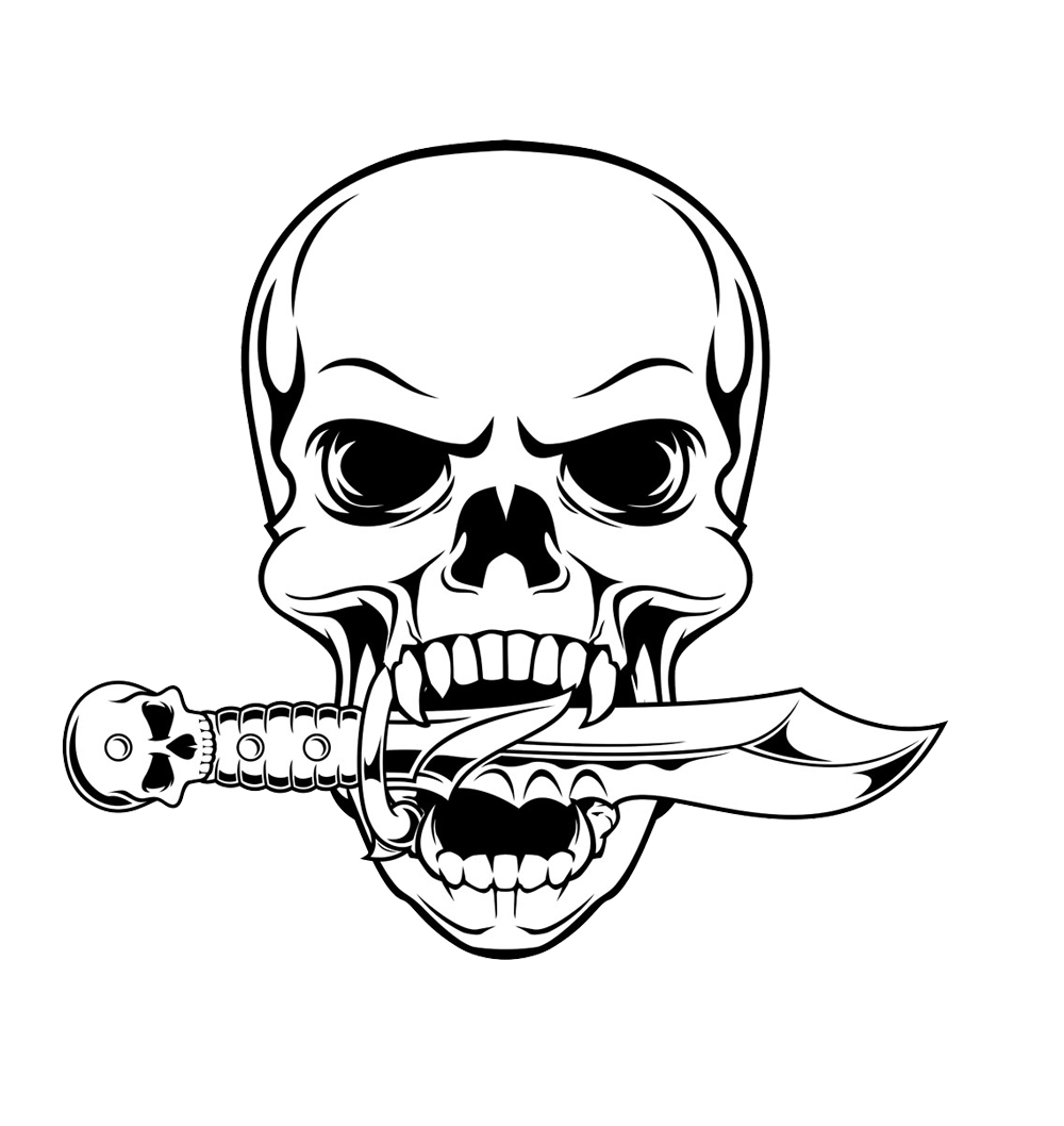 Illustration Drawing Skull PNG Download Free Clipart
