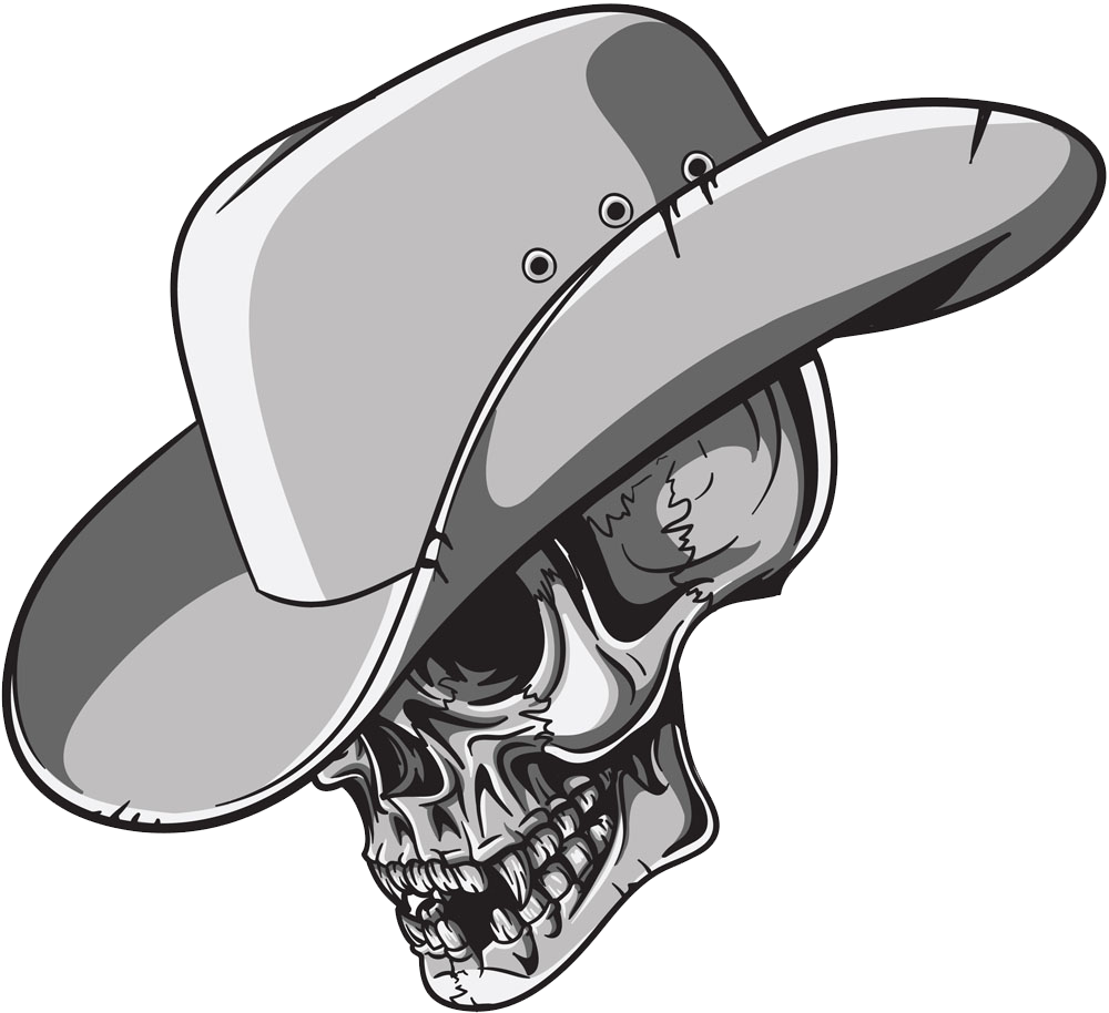 T-Shirt Hat Skull Cowboy PNG File HD Clipart