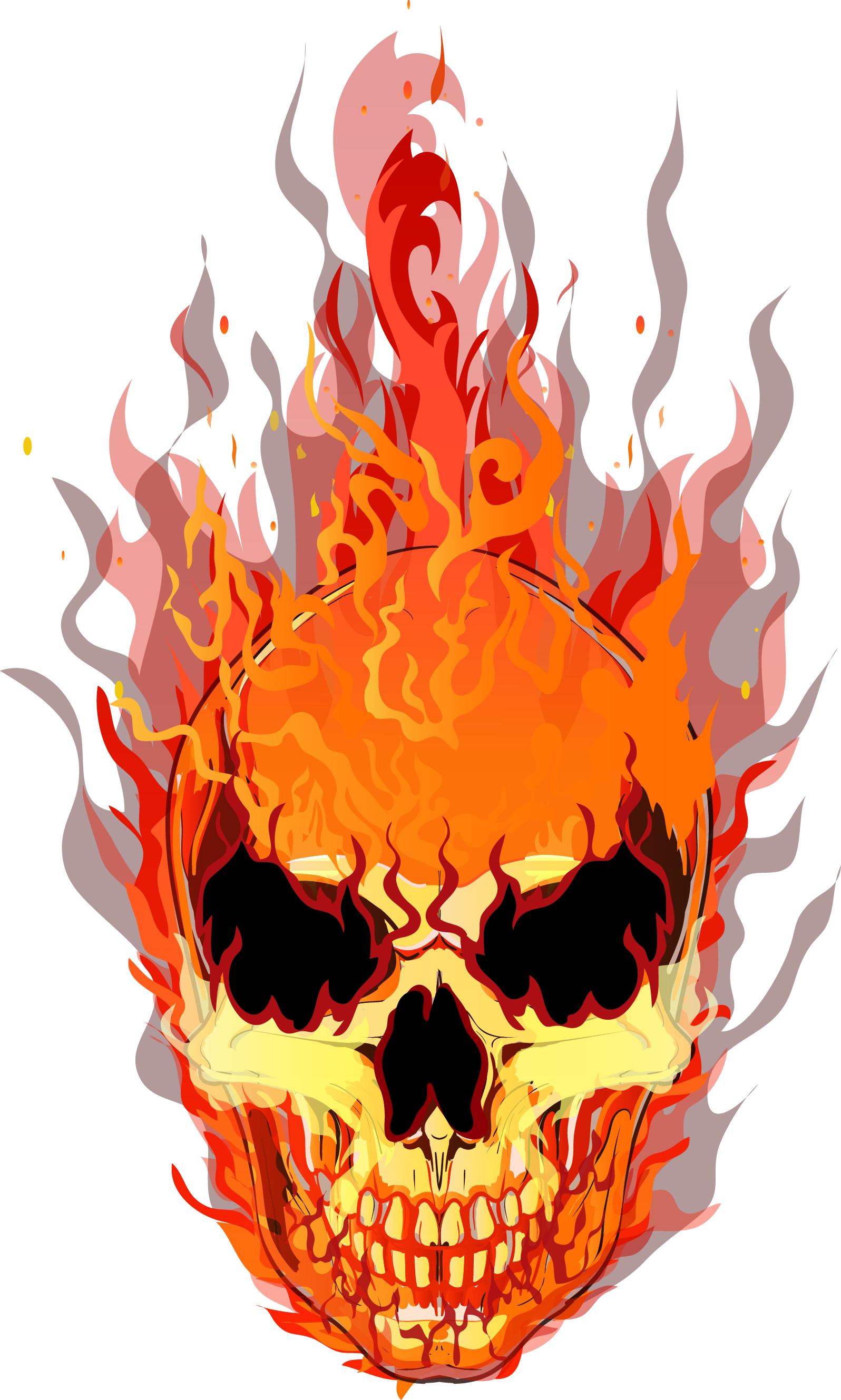 T-Shirt Fire Vector Flame Skull Free Clipart HQ Clipart