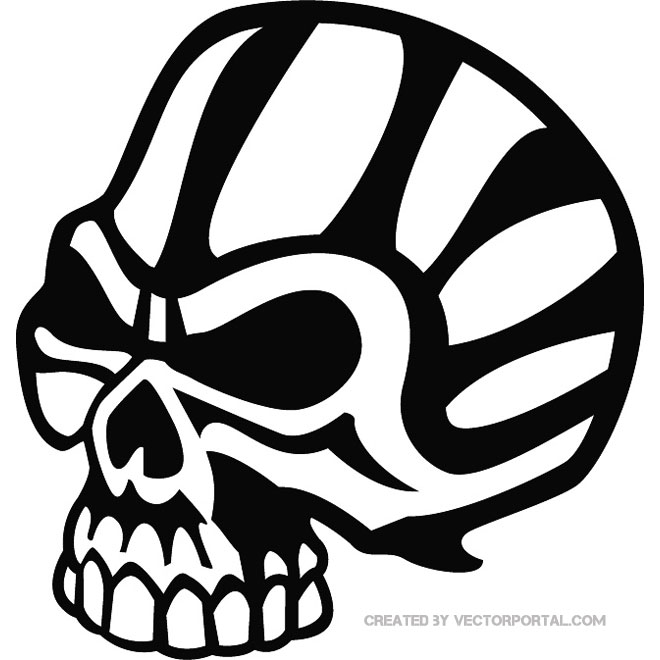 Skull Vector Tengkorak Freevectors Png Image Clipart