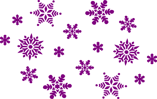 Purple Snowflakes At Clker Vector Free Download Png Clipart