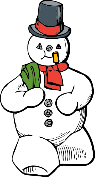 Snowman At Vector Free Download Clipart