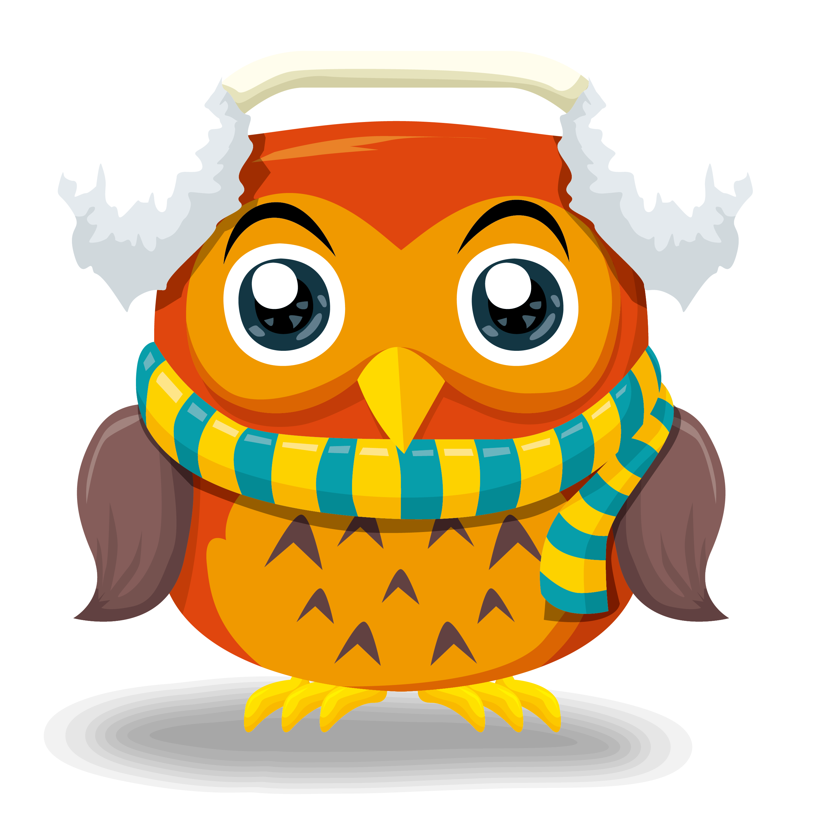 Snowman Owl Festival Material Vector Cartoon Clipart