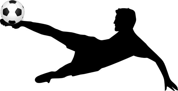 Kicking Soccer Ball Silhouette Download Png Clipart