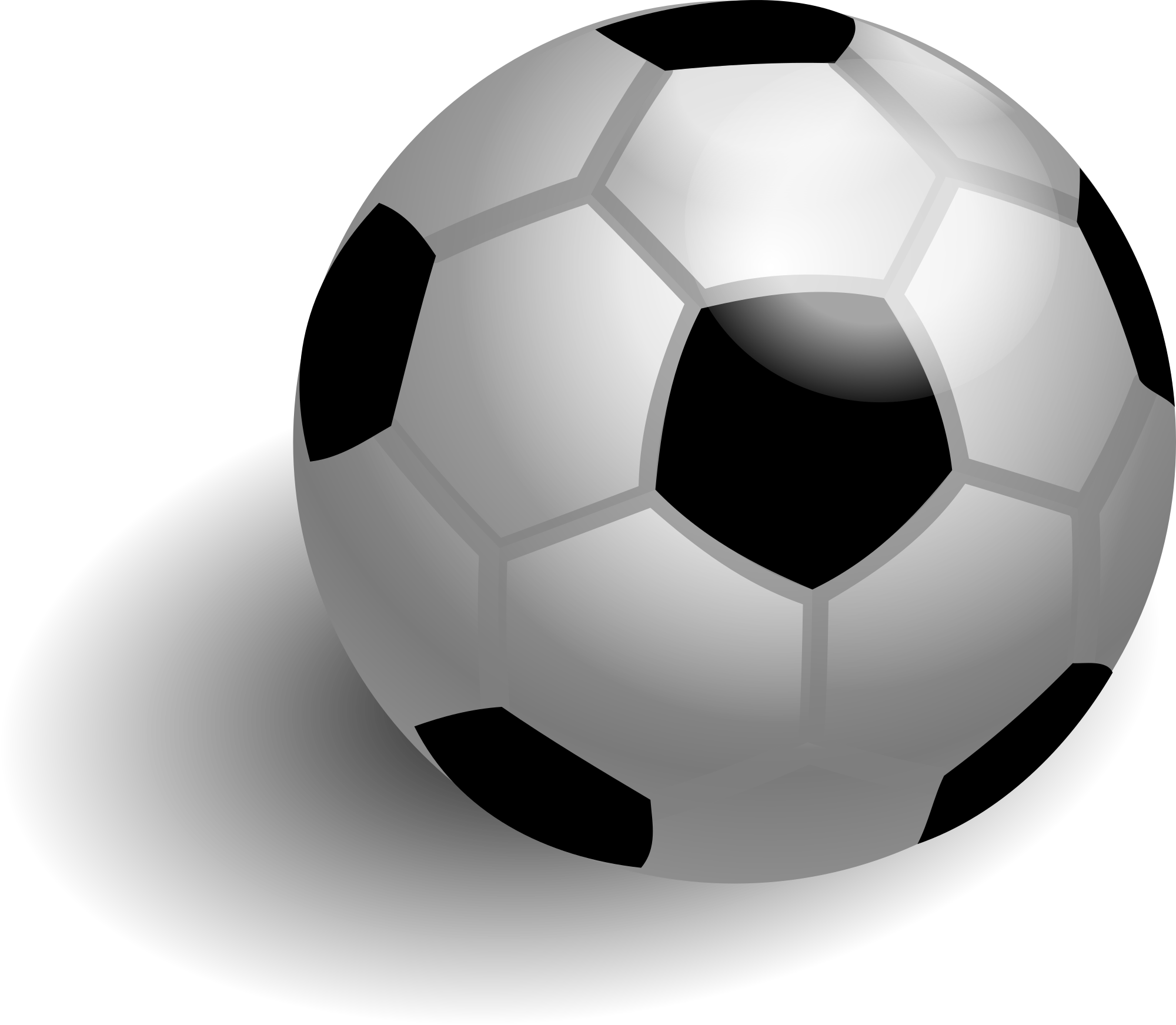 Free Soccer Ball With Shadow And Vector Clipart