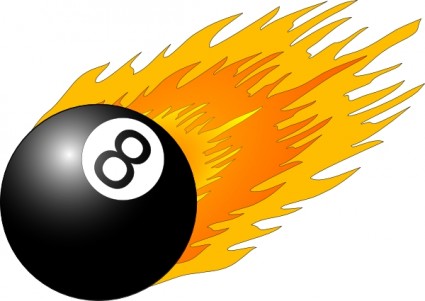 Ball With Flames Vector In Open Office Clipart
