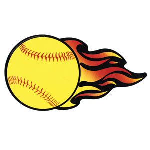 Softball With Flames Png Images Clipart