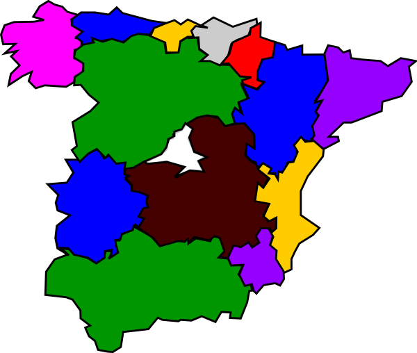 Spanish Regions At Vector Hd Image Clipart