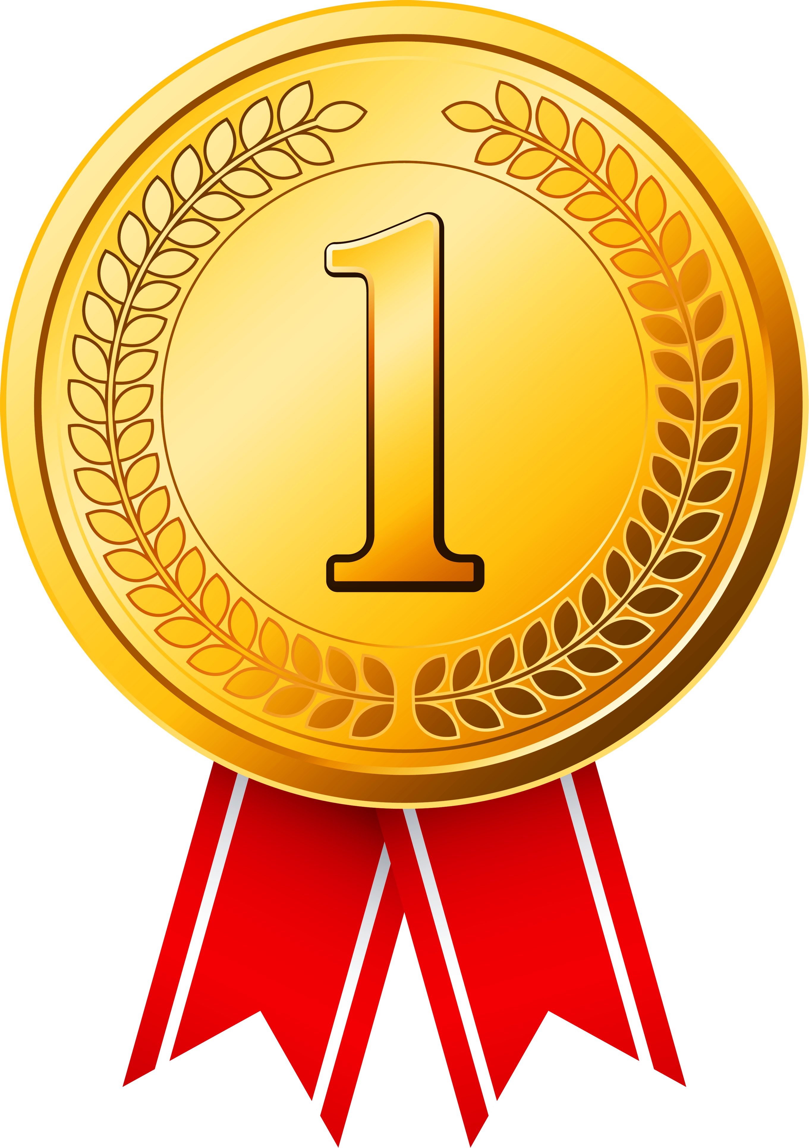 Golden Olympic Gold Cup Award Medal Clipart