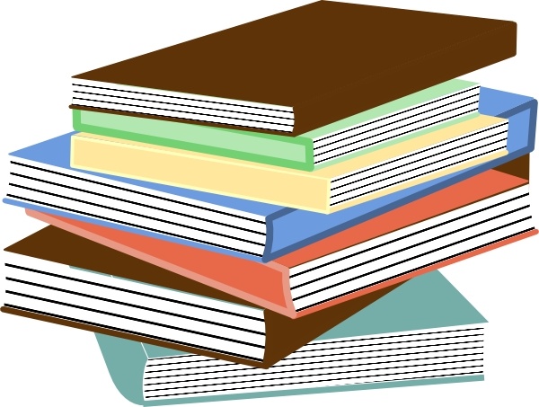 Stack Of Books Vector In Open Office Clipart