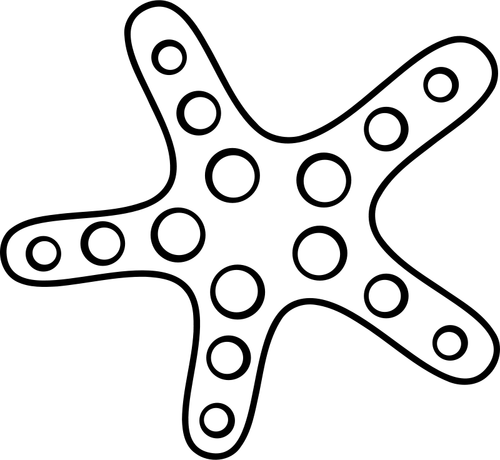 Starfish With Dots Clipart
