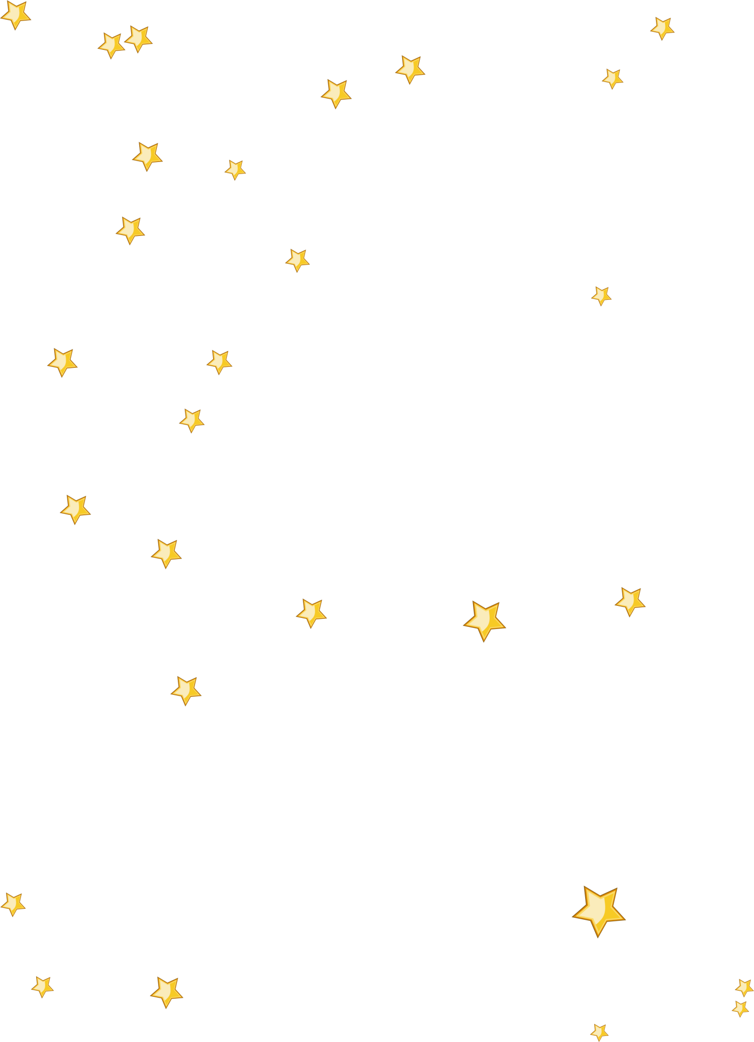 Floating Stars Yellow PNG Image High Quality Clipart