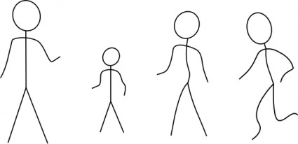 Stick Figures Vector In Open Office Drawing Clipart