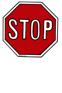 Stop Sign Black And White Clipart Clipart