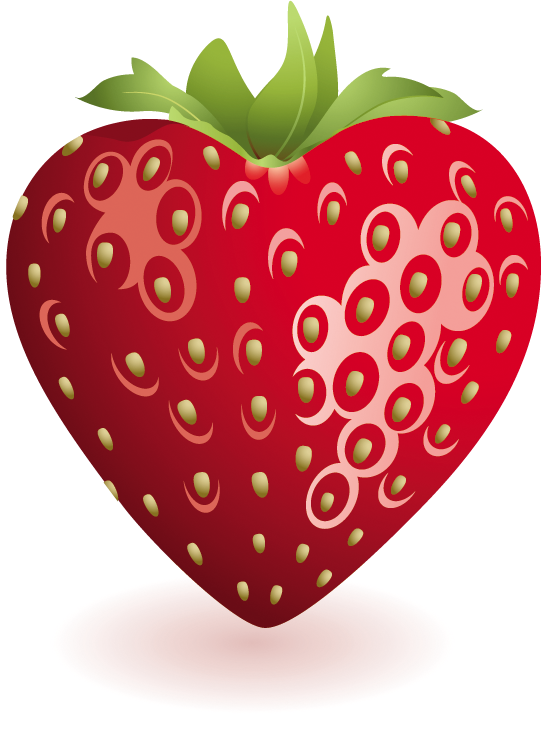 Strawberry Strawberry Heart Pencil And In Color Clipart