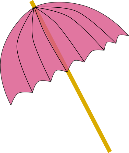 Summer Pink Umbrella Clipart