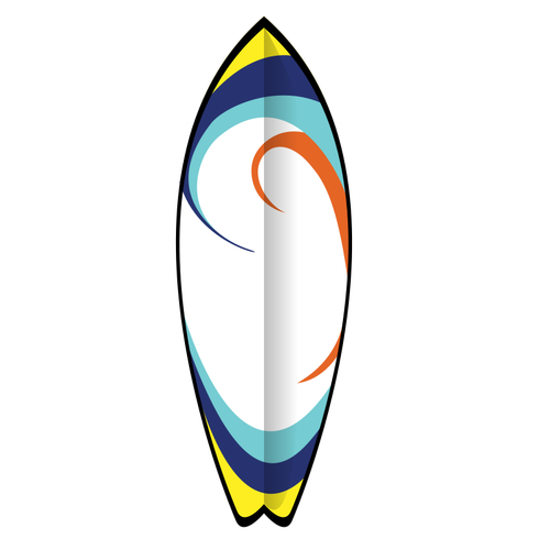 Summer Surfboard Clipart
