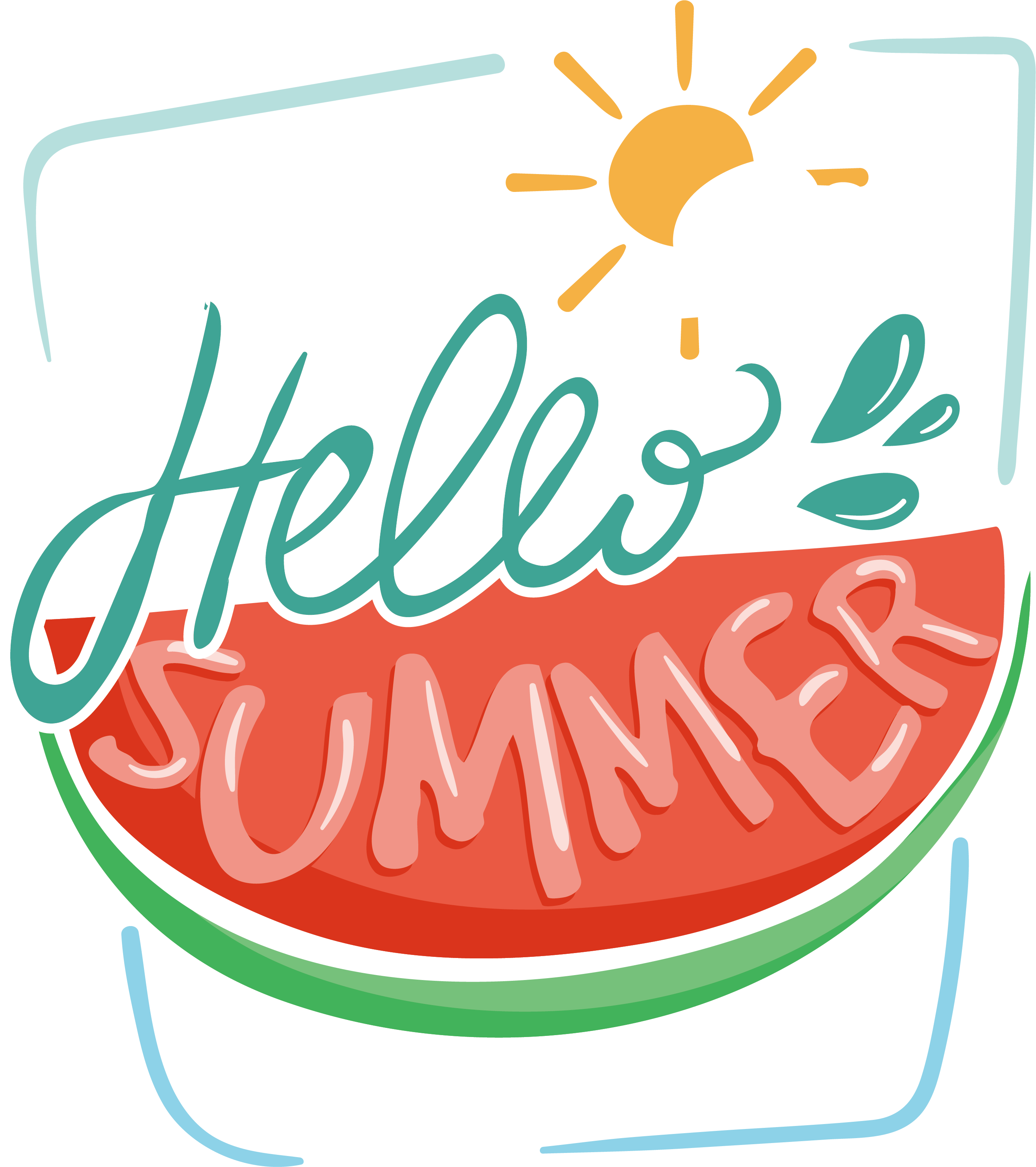 Summer Star Poster Soul Watermelon Hello Clipart