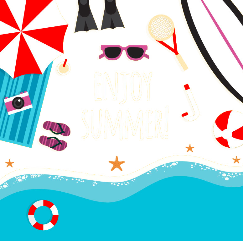 Summer Beach Illustration Free Clipart HQ Clipart