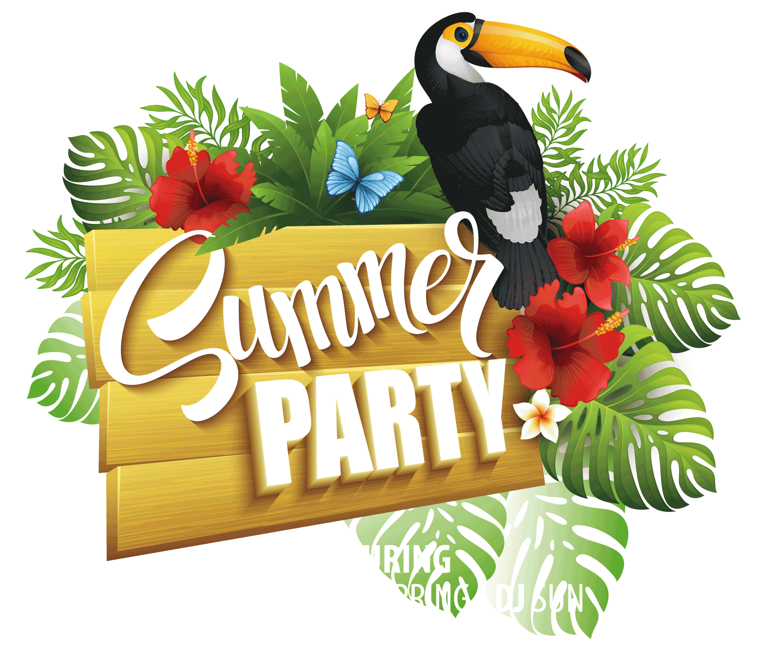 Party Flyer Poster Summer Free Transparent Image HD Clipart