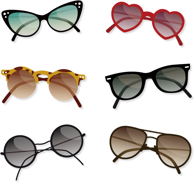 Sunglasses Ray-Ban Painted Vector Carrera Lady Aviator Clipart