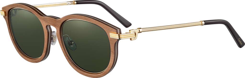 Sunglasses Gold Eyewear Wood Cartier Frames Clipart