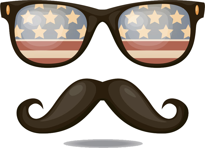 United Sunglasses Of States Flag Retro The Clipart