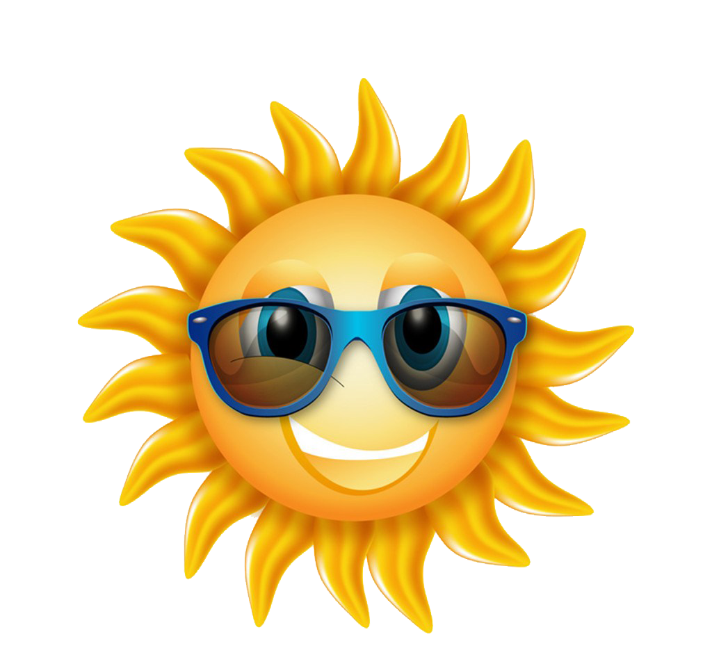 Great Sunglasses Light Island Sun Cartoon Icon Clipart