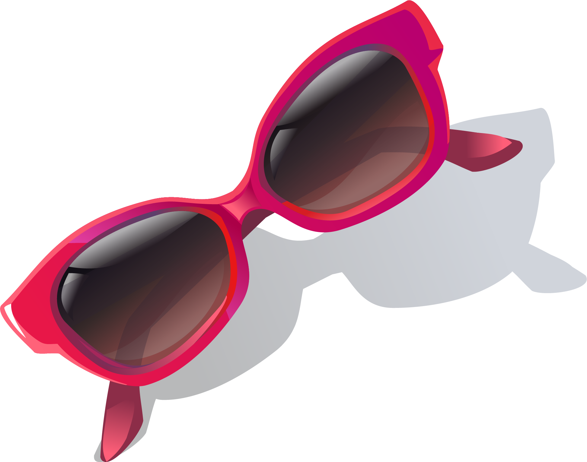 Pink Vector Sunglasses Frame Goggles Hand-Painted Clipart