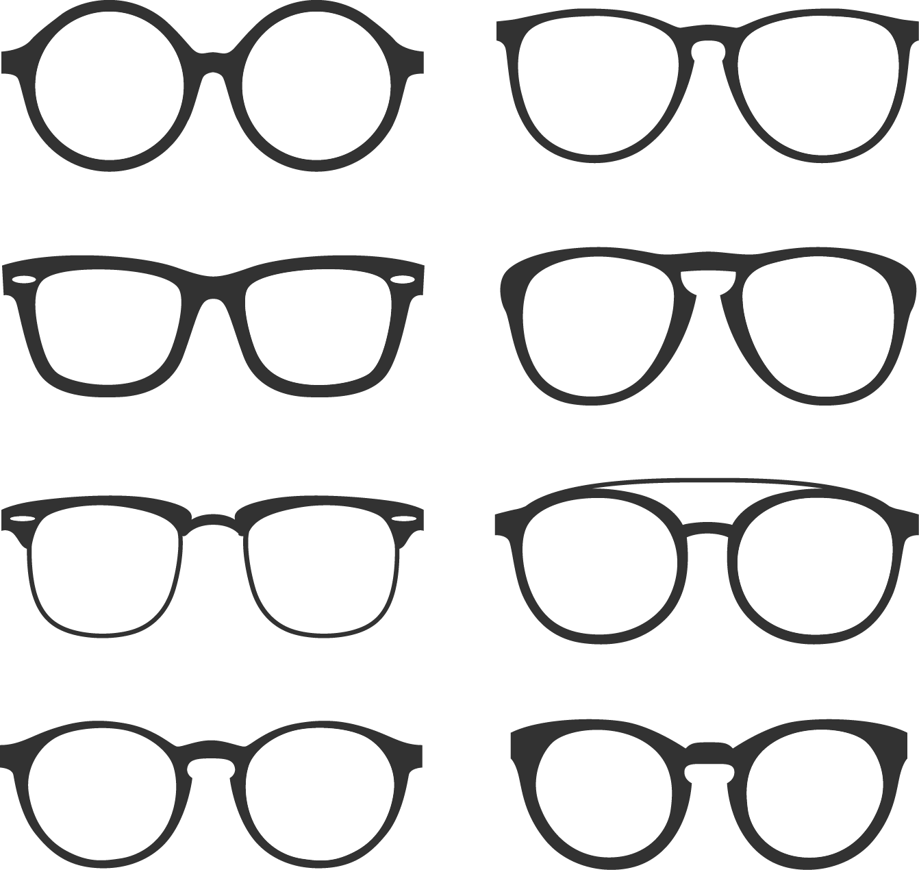 Black-Rimmed Sunglasses Horn-Rimmed Glasses Free Download PNG HQ Clipart