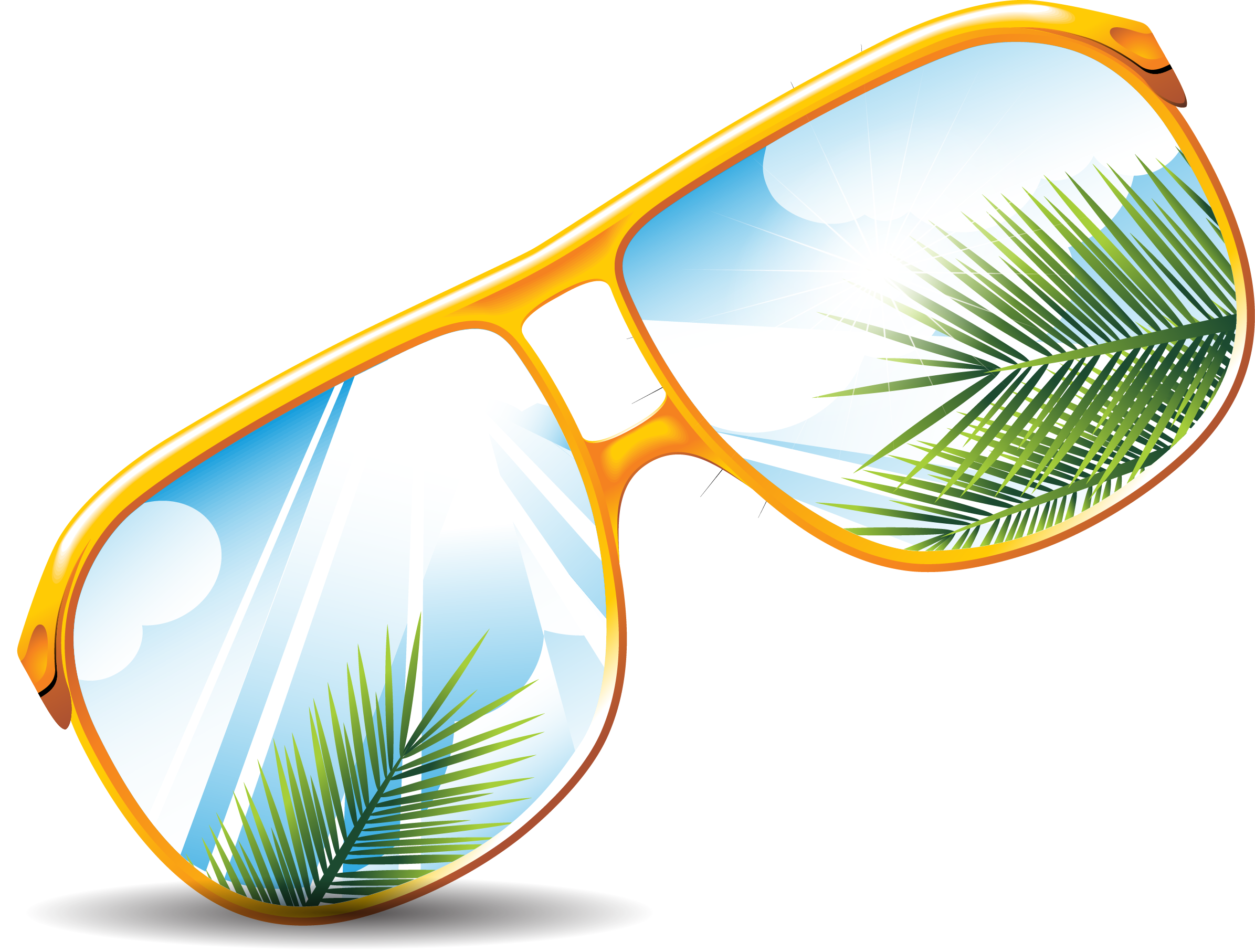 Sunglasses Ray-Ban Goggles Vector Reflective Glasses Hand-Painted Clipart