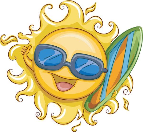 Surfing Sunglasses Surfboard Sun Royalty-Free Cartoon Clipart