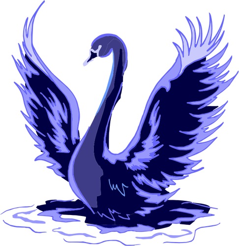 Blue Swan Clipart
