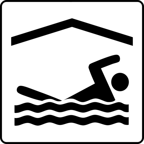Of Swimming Facilities Available Sign Clipart