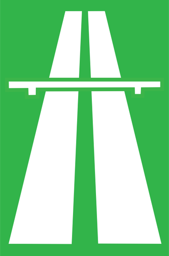 Of Entrance To Highway Section Roadsign Clipart