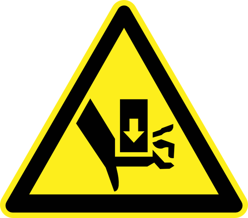 Danger Of Heavy Objects Hazard Warning Sign Clipart