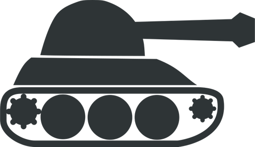 Black Army Tank Clipart