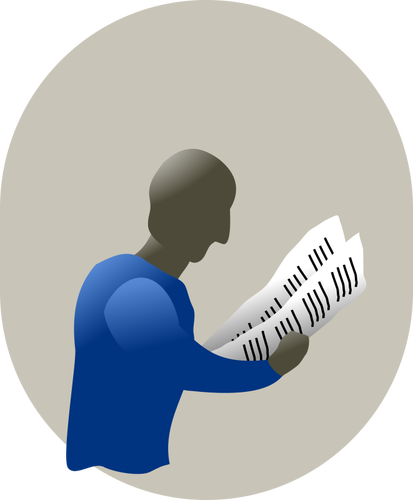 Reading Newspapers Clipart