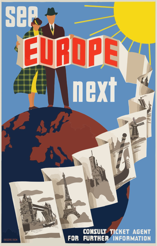 Graphics Of European Vintage Travel Poster Clipart
