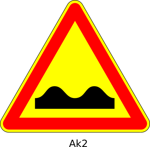 Of Bumpy Road Triangular Temporary Road Sign Clipart