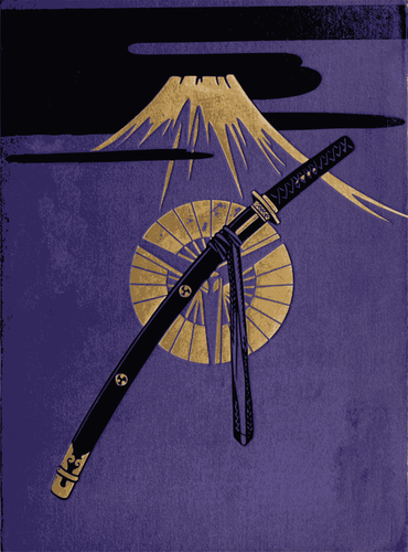 Purple Fuji And A Sword Clipart